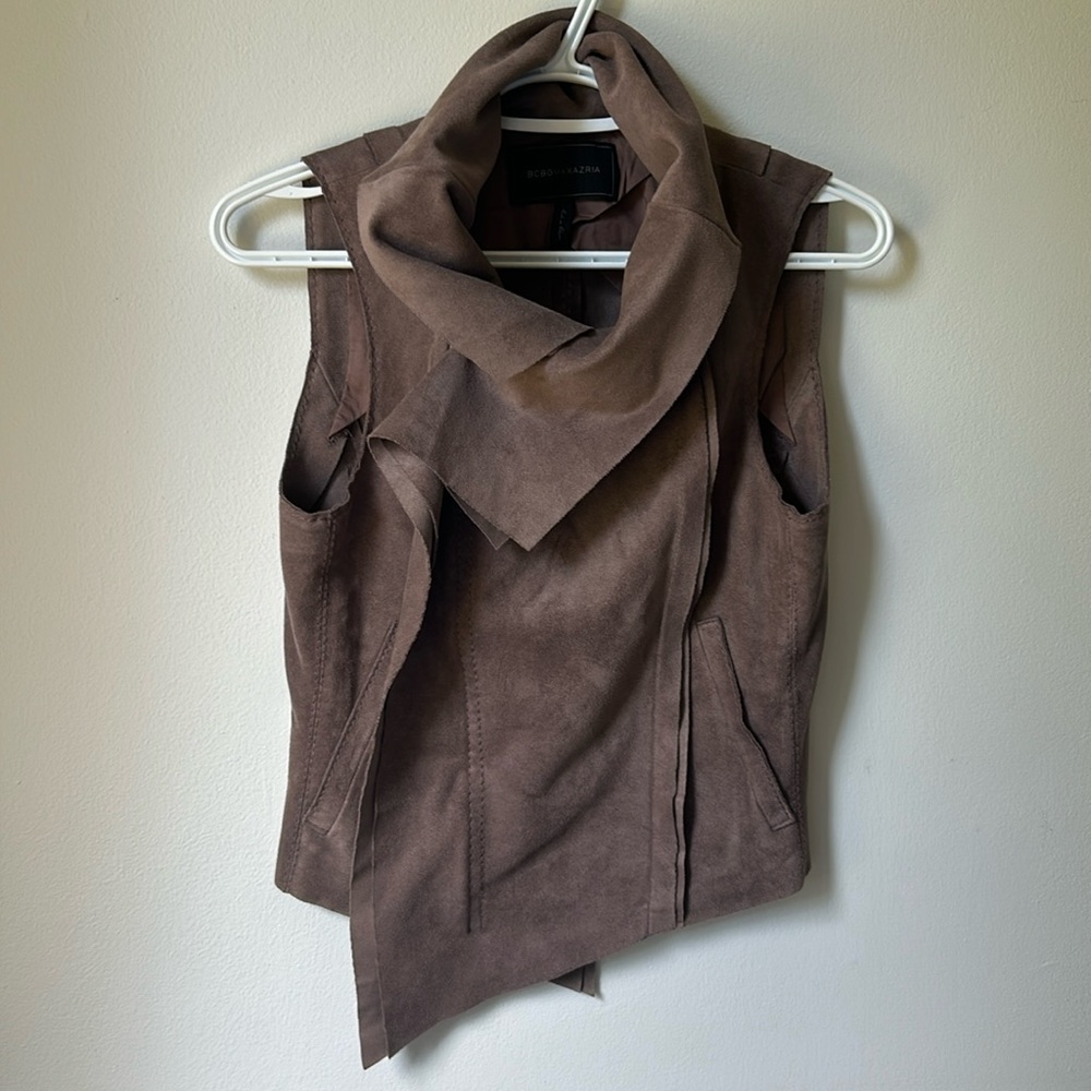 BCBG Fabian Faux Suede Vest